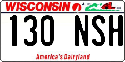 WI license plate 130NSH