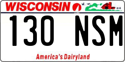 WI license plate 130NSM