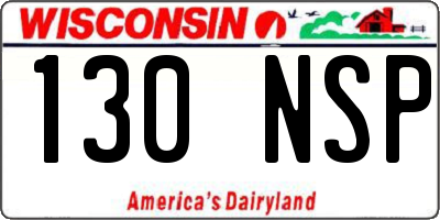 WI license plate 130NSP