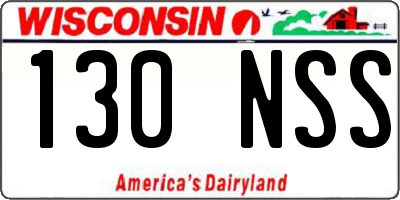 WI license plate 130NSS