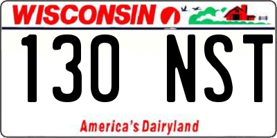 WI license plate 130NST