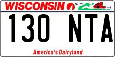 WI license plate 130NTA