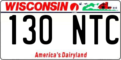 WI license plate 130NTC