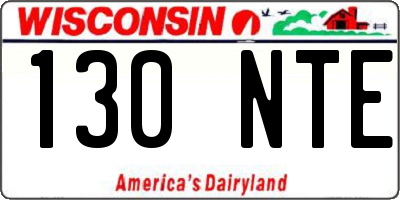WI license plate 130NTE