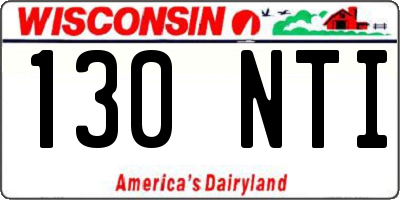 WI license plate 130NTI