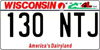 WI license plate 130NTJ
