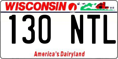 WI license plate 130NTL