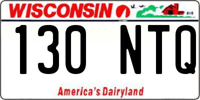 WI license plate 130NTQ