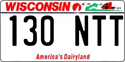WI license plate 130NTT