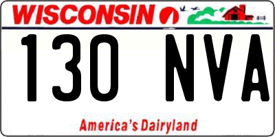 WI license plate 130NVA
