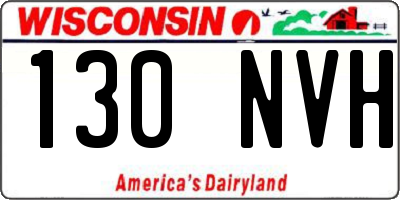 WI license plate 130NVH
