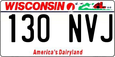 WI license plate 130NVJ