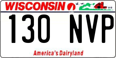 WI license plate 130NVP