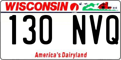 WI license plate 130NVQ