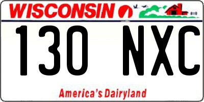 WI license plate 130NXC