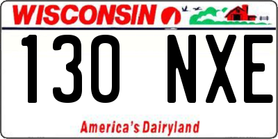 WI license plate 130NXE