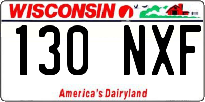 WI license plate 130NXF