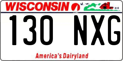 WI license plate 130NXG