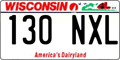 WI license plate 130NXL
