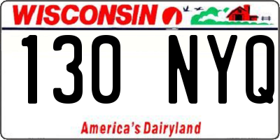 WI license plate 130NYQ