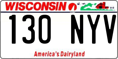 WI license plate 130NYV