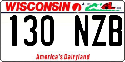 WI license plate 130NZB