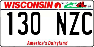 WI license plate 130NZC