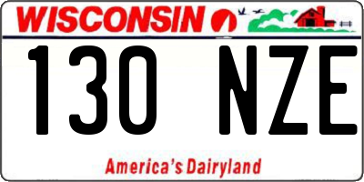 WI license plate 130NZE