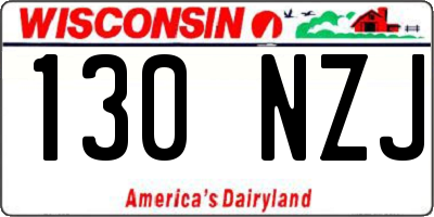 WI license plate 130NZJ
