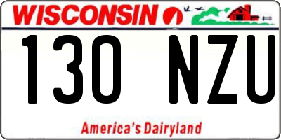 WI license plate 130NZU