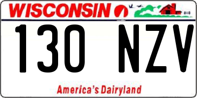 WI license plate 130NZV