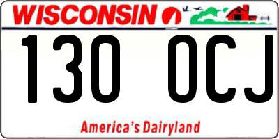 WI license plate 130OCJ