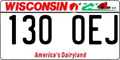 WI license plate 130OEJ