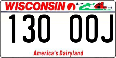 WI license plate 130OOJ