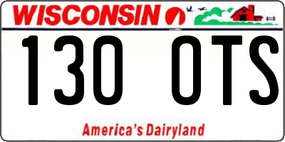 WI license plate 130OTS