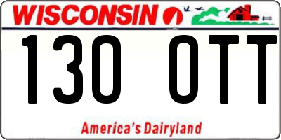 WI license plate 130OTT