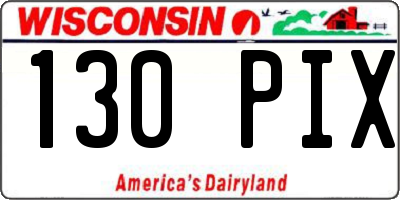 WI license plate 130PIX