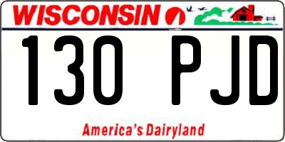 WI license plate 130PJD