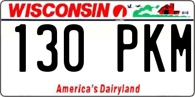 WI license plate 130PKM