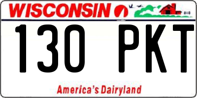 WI license plate 130PKT
