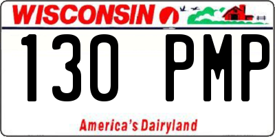 WI license plate 130PMP