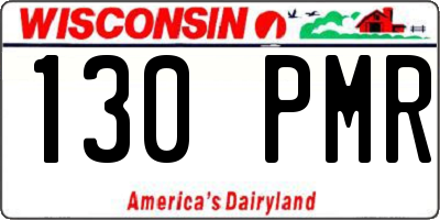 WI license plate 130PMR
