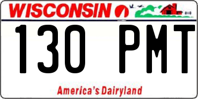 WI license plate 130PMT