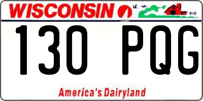 WI license plate 130PQG