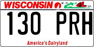 WI license plate 130PRH