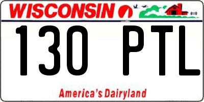 WI license plate 130PTL