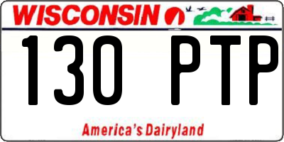 WI license plate 130PTP
