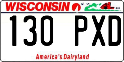 WI license plate 130PXD
