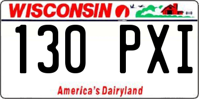 WI license plate 130PXI