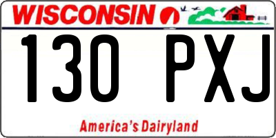 WI license plate 130PXJ